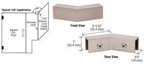135 Degree "Sleeve Over" Glass Clamp