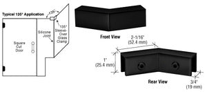 135 Degree "Sleeve Over" Glass Clamp