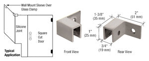 "Sleeve Over" Wall Mount Glass Clamp