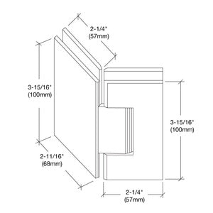 135 Degree Glass-to-Glass Hinge