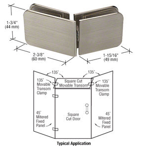 Traditional Style 135 Degree Movable Transom Clamp