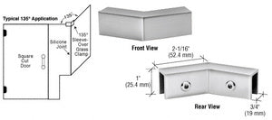 135 Degree "Sleeve Over" Glass Clamp